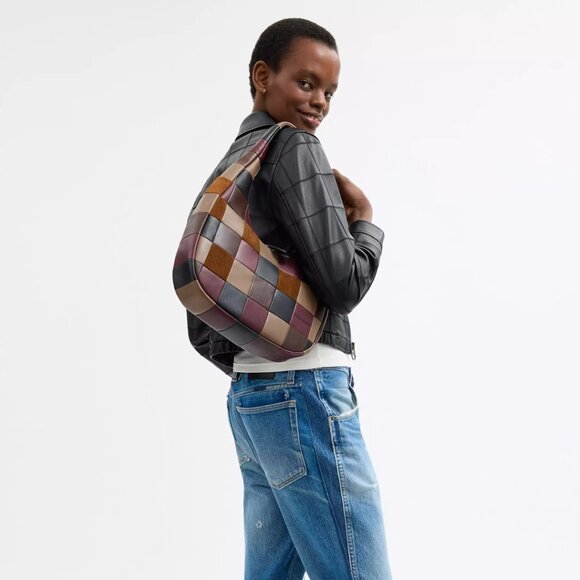 NWT Coachtopia Alter/Ego Crescent Shoulder Bag Upcrafted Suede and  Leather - Picture 7 of 11